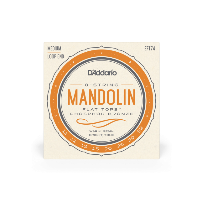 D'Addario Mandolin FLAT TOPS PHOSPHOR BRONZE STRINGS