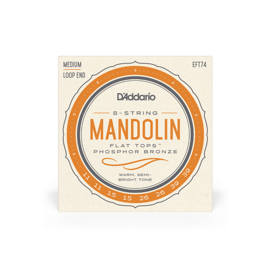 D'Addario Mandolin FLAT TOPS PHOSPHOR BRONZE STRINGS