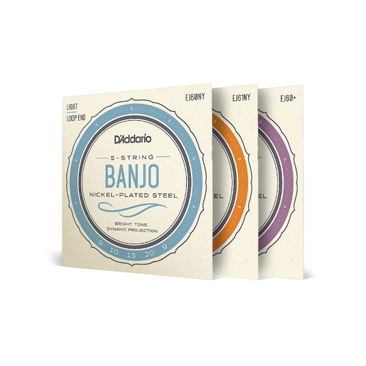 D'Addario 5-String Banjo NICKEL-PLATED STEEL