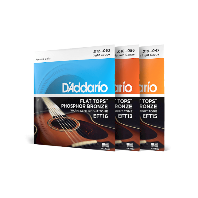 D'Addario Acoustic FLAT TOPS PHOSPHOR BRONZE