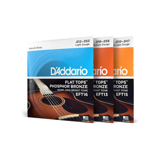 D'Addario Acoustic FLAT TOPS PHOSPHOR BRONZE