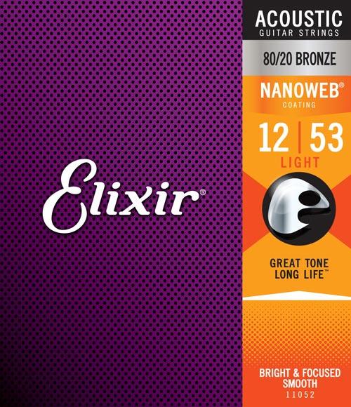Elixir ACOUSTIC 80/20 BRONZE WITH NANOWEB COATING