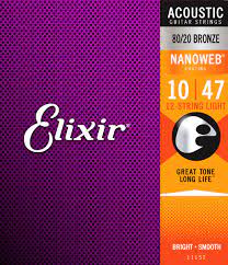 Elixir 12 String ACOUSTIC 80/20 BRONZE WITH NANOWEB COATING